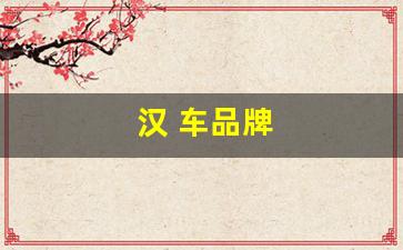 汉 车品牌(带汉的汽车品牌)_https://www.qldgs.com_内盘期货_第1张